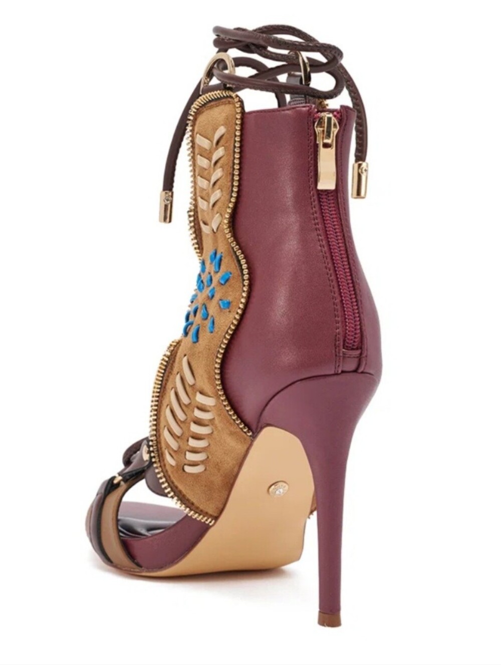 Azalea Wang Lace-Up Stiletto Sandal NWB - Picture 4 of 7